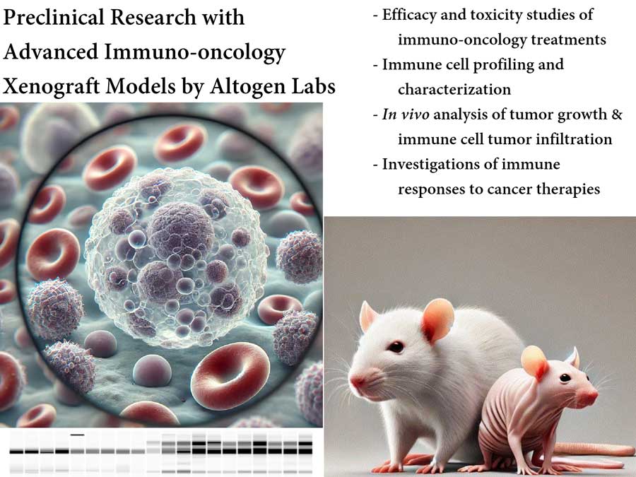 Immuno-oncology xenograft by ALtogen Labs