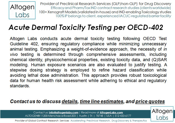 Acute Dermal Toxicity OECD402